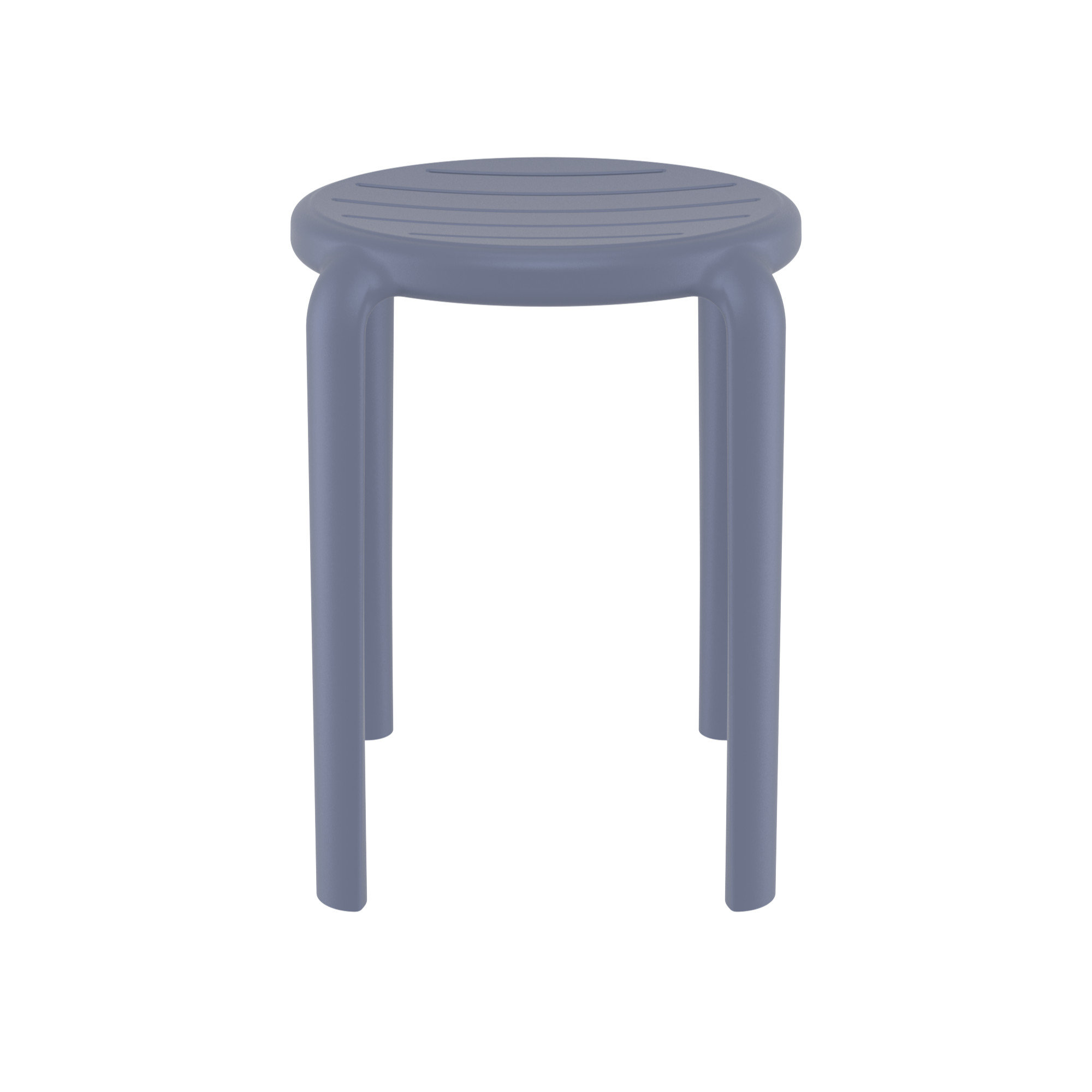 Aragons Stacking Patio Dining Side Chair, Dark Gray
