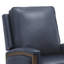 Liauro 32.3" Wide Genuine Leather Manual Push Back Recliner with Solid Wood Handrail-1861151443