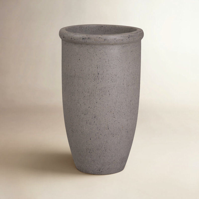 PLATEAU LÈVRE ROND GRIS 10,5 po x H 18,0 po, H 18 po x l 10,5 po x P 10,5 po