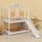 Metal House Bunk Bed With Slide And Storage Stair-724104794
