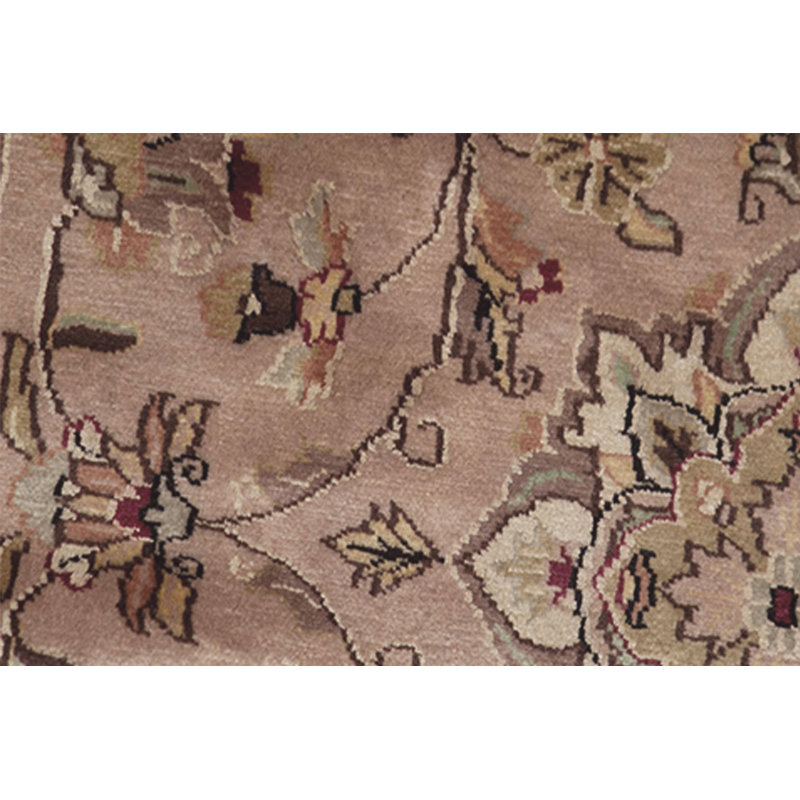 Hand-Knotted High-Quality Beige and Red Area Rug