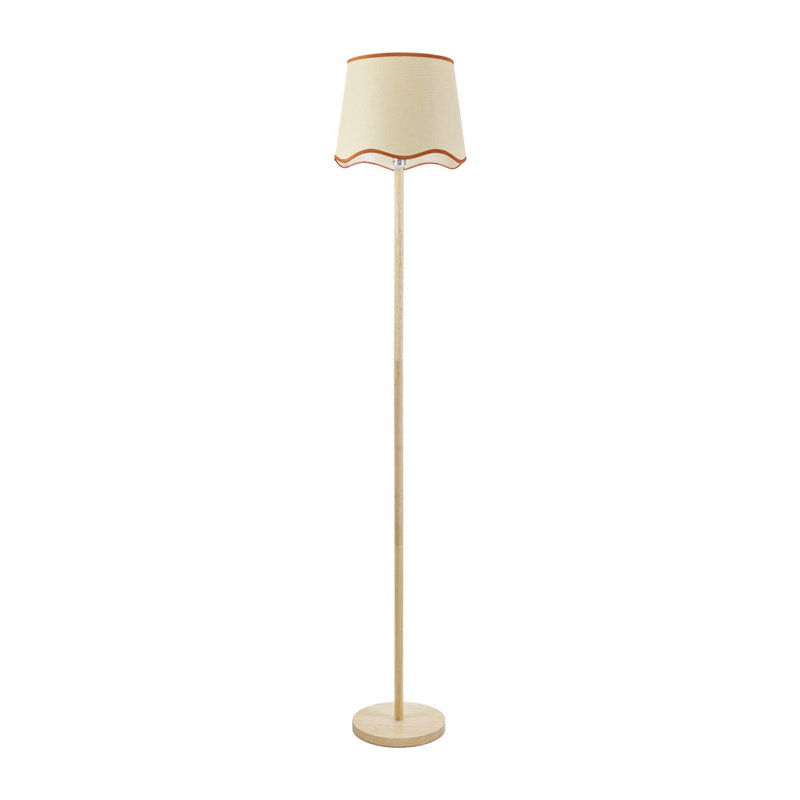 Roshina 182cm Traditional Floor Lamp, Natural/Red, Natural, No