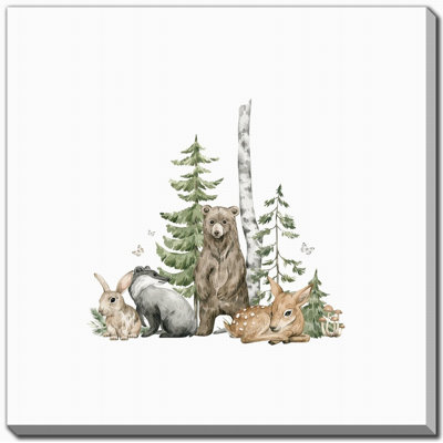 Woodland Friends 4, art mural sur toile