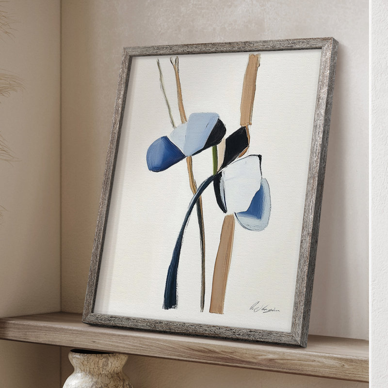 Reproduction encadrée FLORAL Series Dxxv - bois massif, H 21 po x l 17 po
