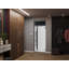 Façade avant en acier pré-suspendu / Ronex 1011 gris / fenêtre extérieure en haut Sidelite / inserts en acier inoxydable entrée en métal peint moderne l 36 po x H80 + 16 po à gauche-98195564