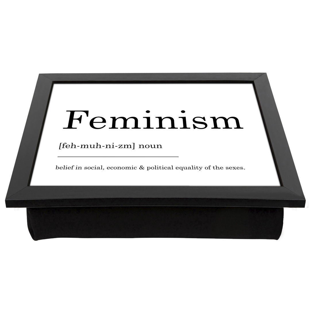 Definition of Feminism Typography Quote  Lap Tray with Cushion
