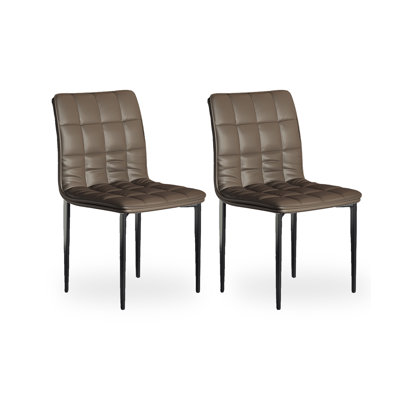 Chaise de salle à manger en cuir italien