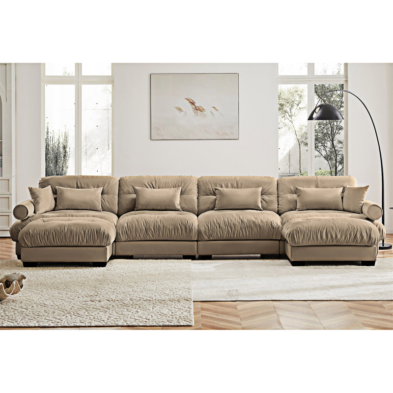 Canapé modulaire modulaire avec repose-pieds convertible