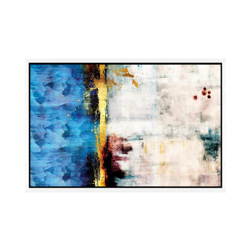 Sapphire by Maximiliano Casal - Print on Canvas, White Framed, 45.72cm H x 66.04cm W x 3.81cm D