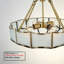 Abat-jour lustre rétro, abat-jour plafonnier encastré rétro 4 lumières, abat-jour luminaire suspendu doré pour couloir de chambre à manger de style campagnard