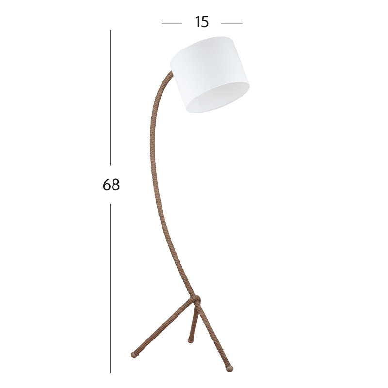Lampe sur pied tissée naturelle 68 "Arlo
