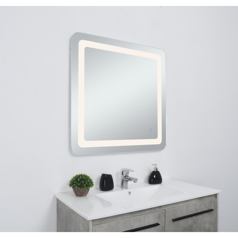 Miroir mural Juliane, Carré, 30 po x 30 po