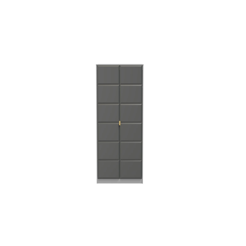 Allem 2 Door Wardrobe, Shadow Matt/Grey
