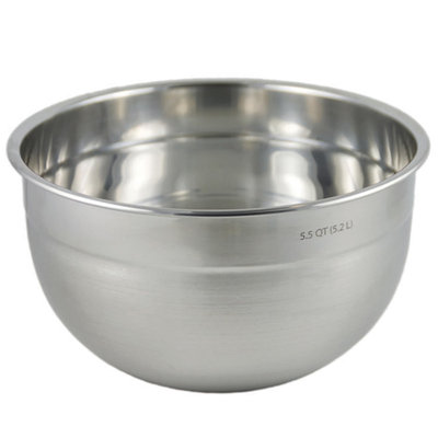 Bol mélangeur Tovolo en acier inoxydable, grand bol de cuisine en métal de 5,5 pintes