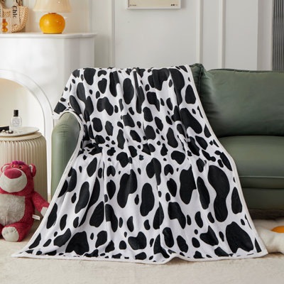 Soft Flannel Cow Print Throw Blanket Walmart 60*80 Inch Western