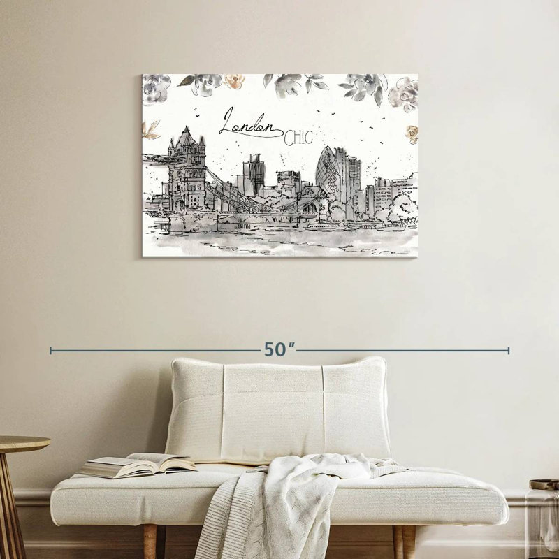 Tergel Skyline Sketches IV, 24" H x 36" W