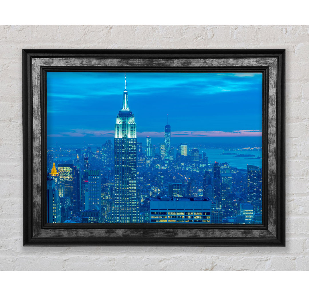 Empire State Building Blues - Einzelner Bilderrahmen Kunstdrucke