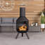 Cylinder Steel Smokeless Chimnea