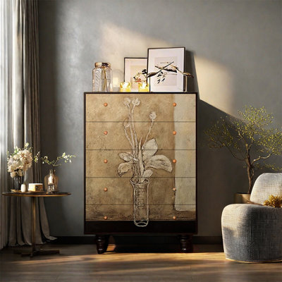 Solid Pine Decorative Storage Cabinet