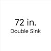 Gazsi 72" Double Bathroom Vanity Set With Grain White Engineered Stone Countertop Without Mirror