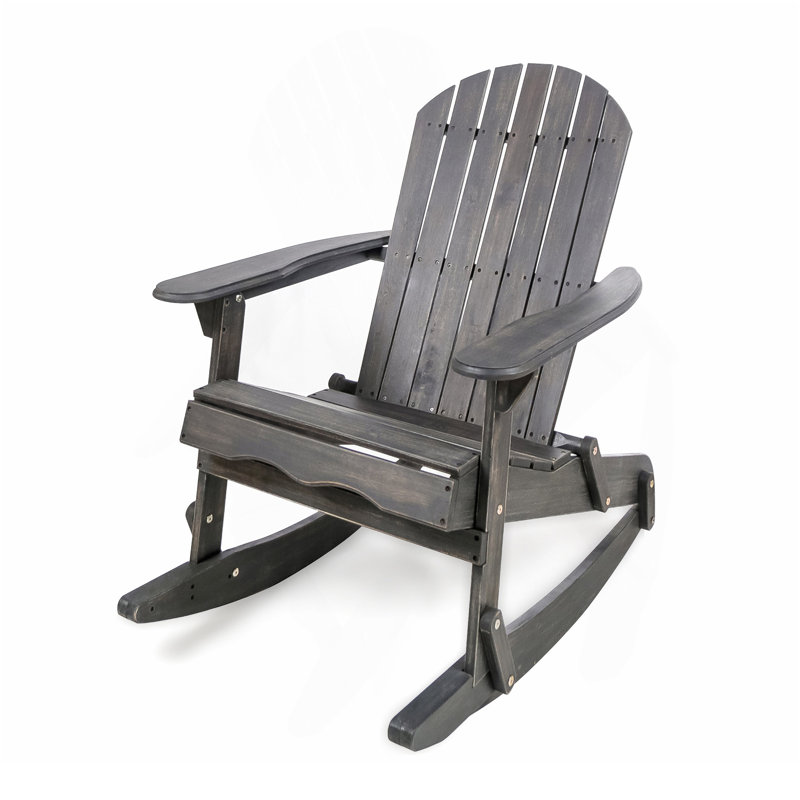 Chaise berçante Malibu Adirondack, Gris foncé