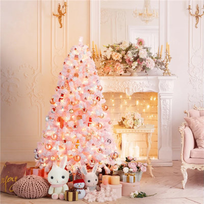 Arbre de Noël artificiel enneigé 6 pi avec base pliable