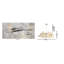 Lustre floral transitionnel en chrome doré à 10 lumières-1654405930