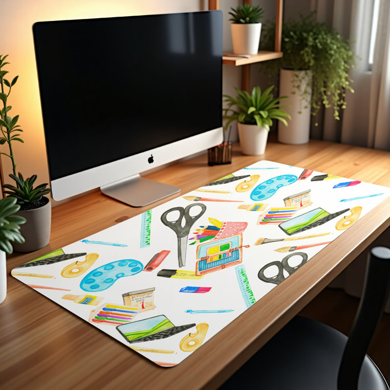 Polyester Desk Pad, 31.5x15.5