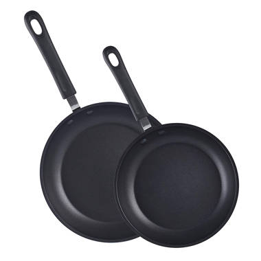 Cook N Home Nonstick Saute Skillet Fry Pan 3-Piece Set, 8 inch/9.5-Inch/11-inch, Black