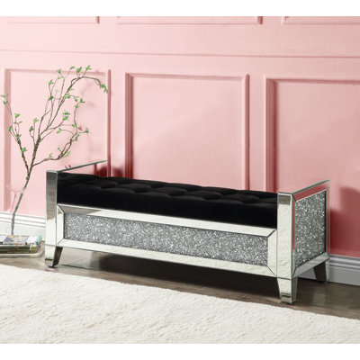 Banc Bryson, miroir et faux diamants