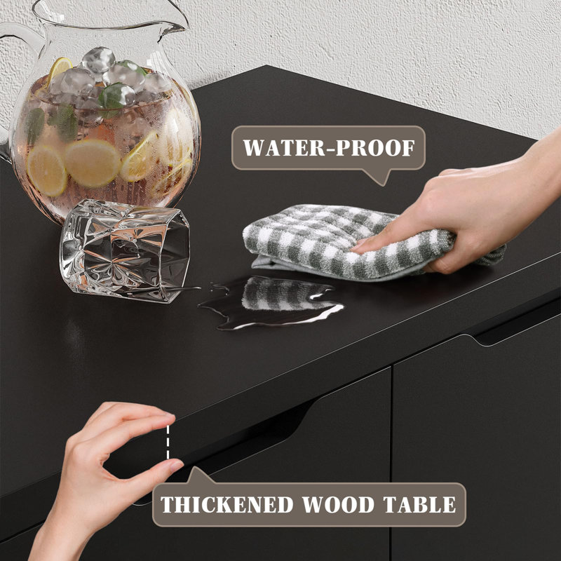 Brichelle 6 - Drawer Dresser, Wood Dressers & Chests of Drawers with Smooth Metal Rail