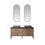 Meuble-lavabo double 60 po avec meuble-lavabo Carlon