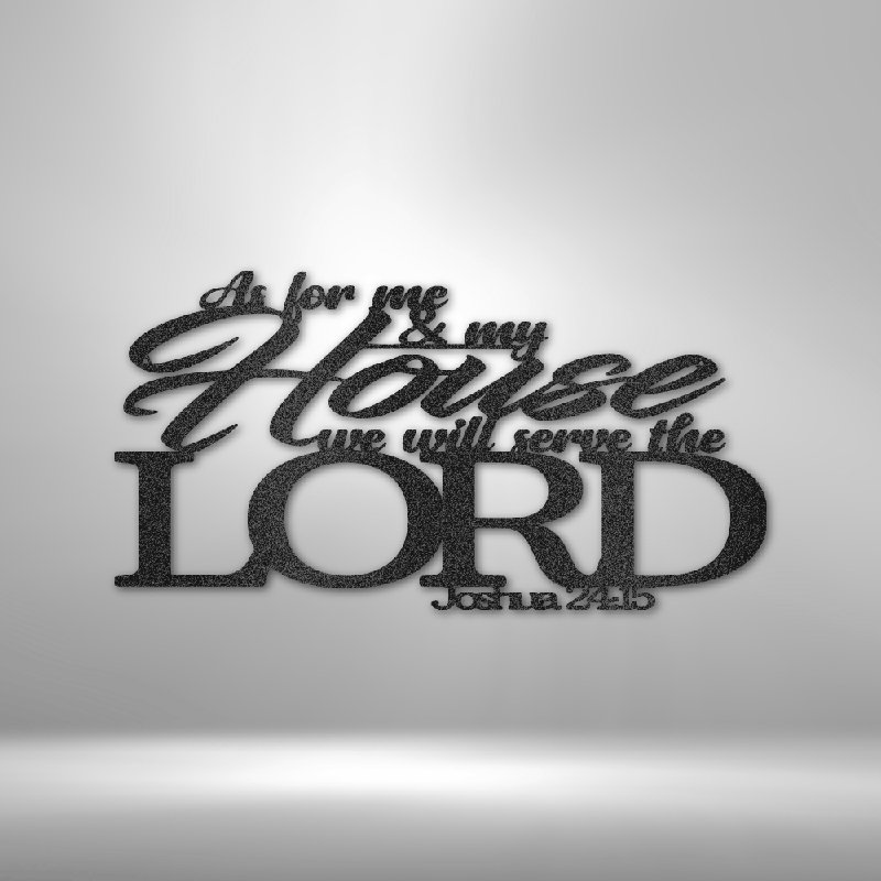 Scripture Walls Scripture Walls Joshua 24,15 Serve The Lord, H 14,25 po x l 14,5 po x P 0,5 po, Noir