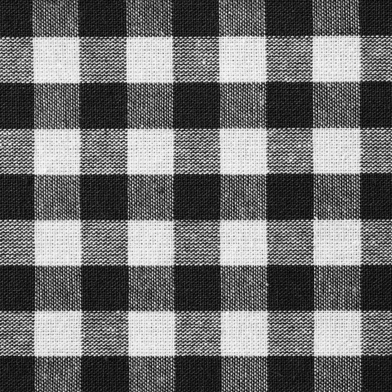 Serviette de table 100 % coton teint en fil, motif vichy, 45,7 cm x 45,7 cm, Noir