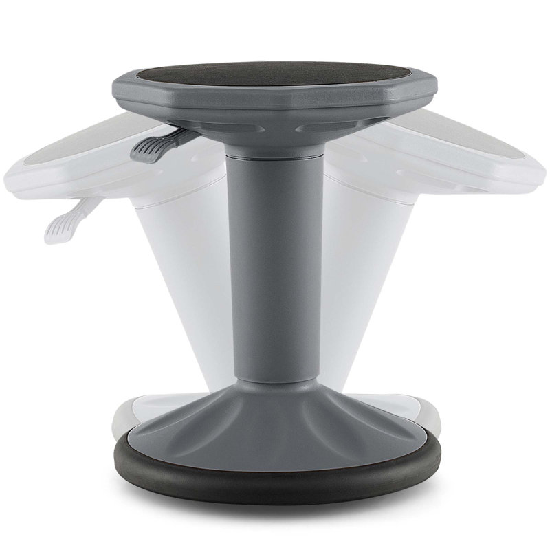 Manahil Adjustable Height Ergonomic Active Stool, Gray
