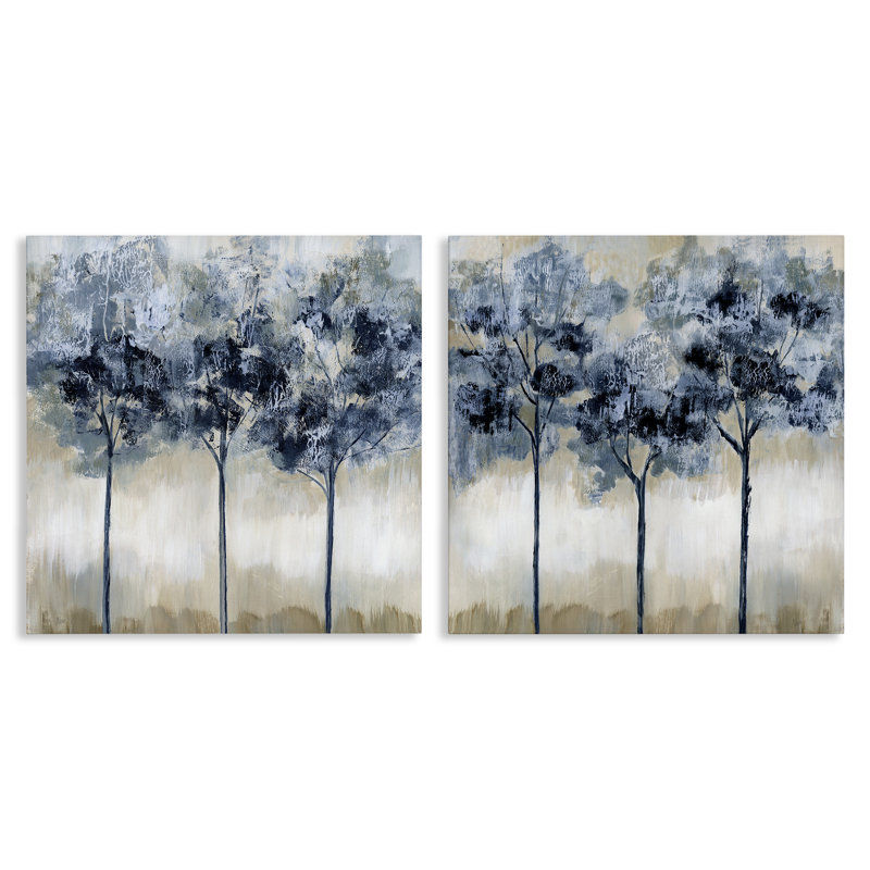 Ensemble de 2 impressions sur toile Dappled Tree Impressions, design par Nan, H 17 po x l 17 po