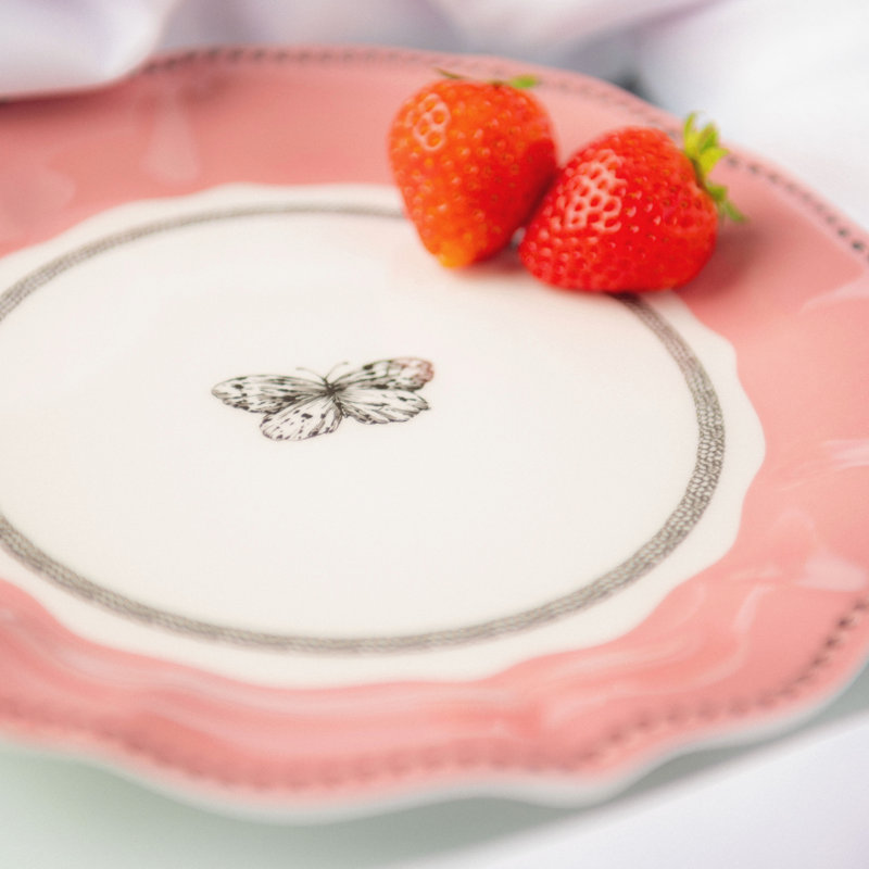 MELAMINE SALAD PLATES S/4 BEE (S25)