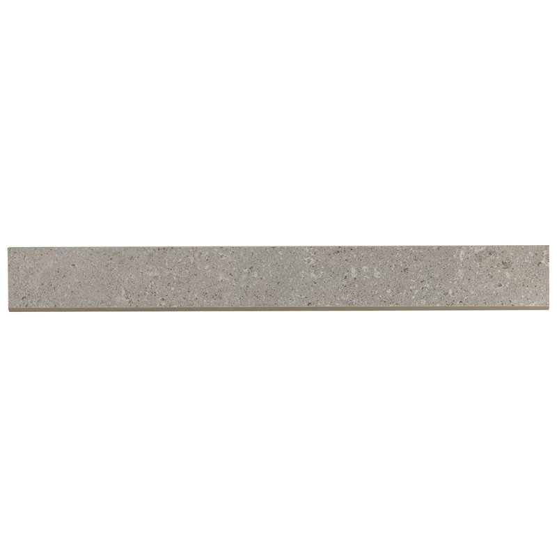 New Rock 3X24 Matte Porcelain Bullnose, Fumo Light Gray