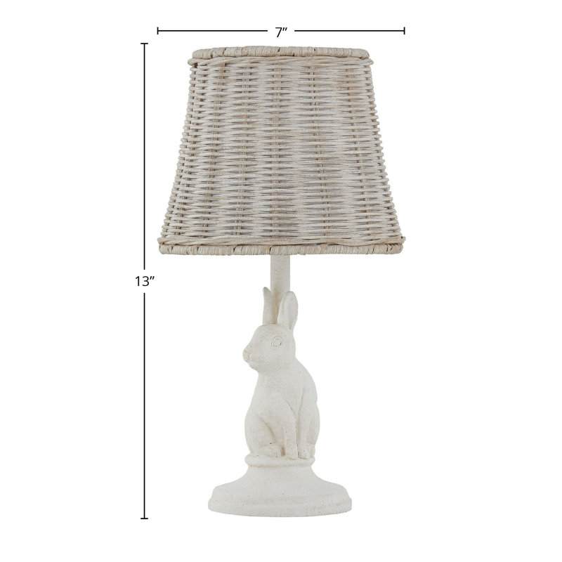 Mini lampe 13 "avec abat-jour en rotin Flora