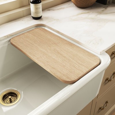 Audrinewhite Oak Cutting Board For Audrine Farmhouse Workstation Kitchen Sink