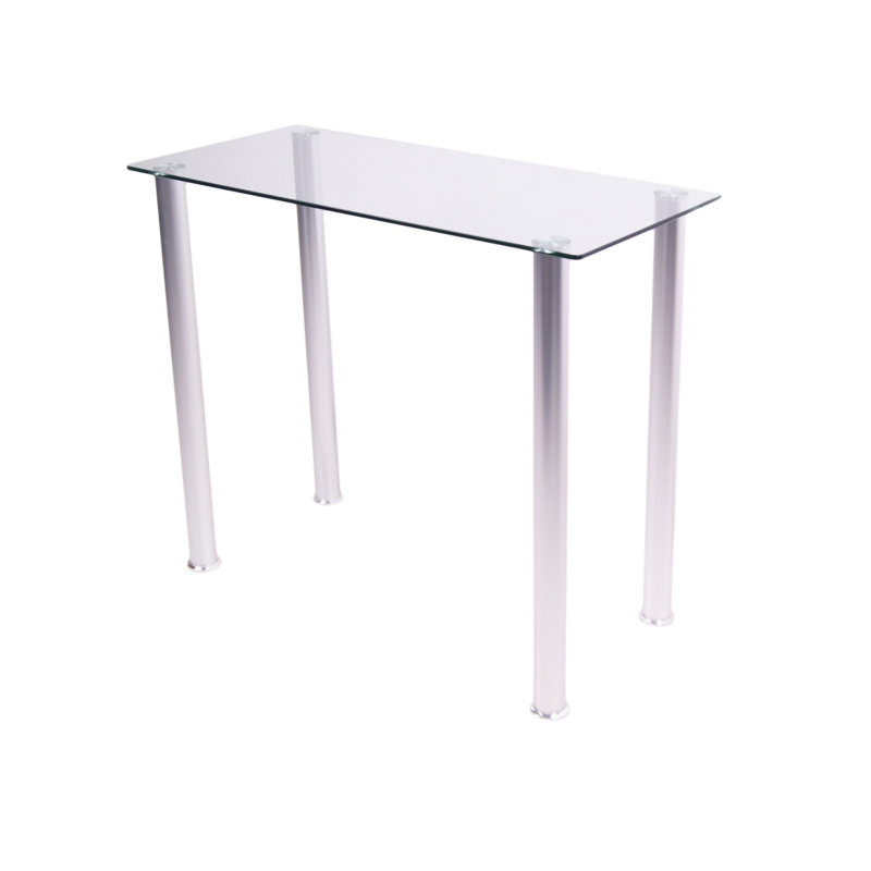 Keimar Aluminium Writing Desk, Clear\Silver