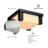 LED Integrated Outdoor Flush Mount, Matte Black, Frosted Shade, 25W, 1300 Lumens, 2700 Kelvin, 80 CRI, Dimmable, Weather Resistant, Indoor Ceiling Light