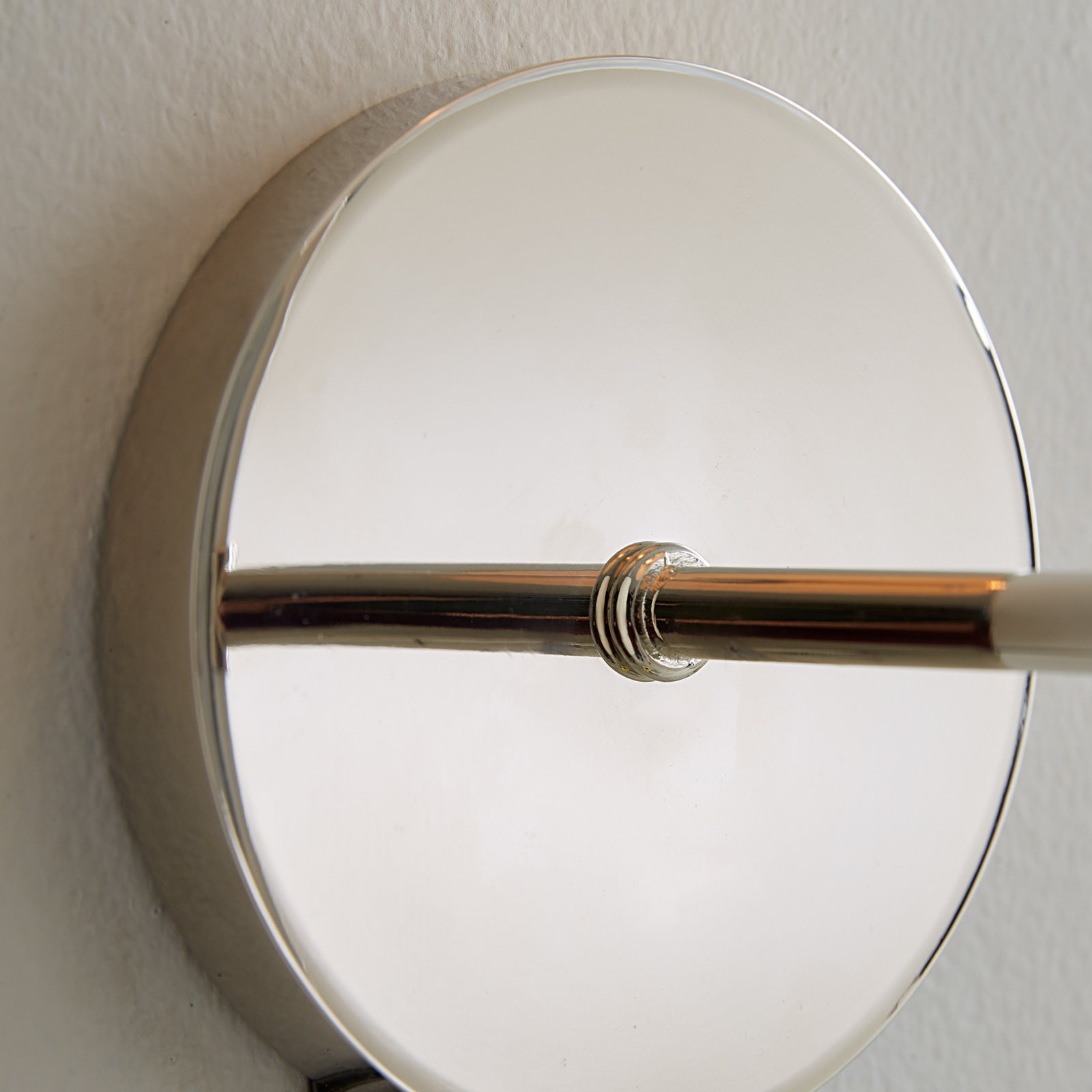 Single Light Dimmable Armed Sconce, Polished Nickel GW
