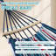 440LBS Large Outdoor Cotton Hammock with Spreader Bars & Tree Straps, Portable Breathable Swing Hammock 270x150cm with Travel Bag