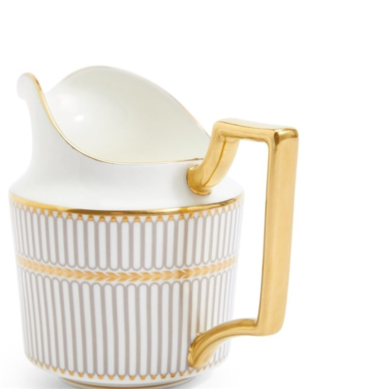Wedgwood Anthemion Gray Sugar & Creamer Set