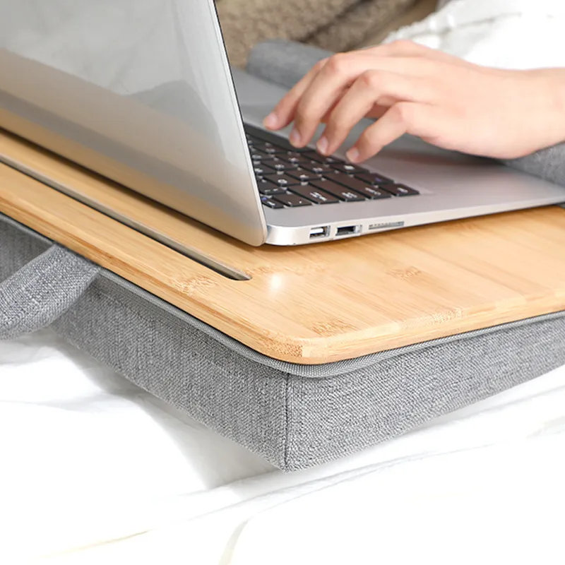 Adjustable Laptop Desk for Bed & Sofa - Portable Small Table for Lap, Work, and Study