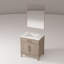 Meuble-lavabo simple.  Comptoir et miroir en marbre de Carrare-1295619265