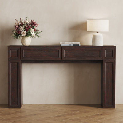 55" Console Table with 2 Drawers and 2 Storage Cabinets