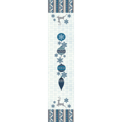  Simply Winter Geometric Christmas Table Runner