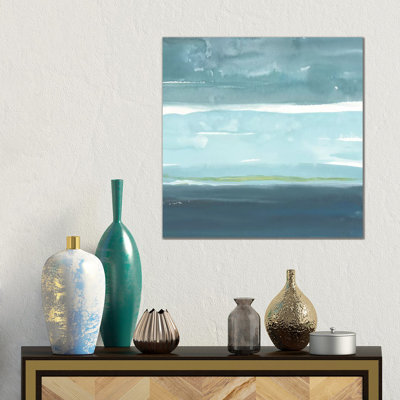 Teal Horizon II by Rob Delamater - Wrapped Canvas Gallery-Wrapped Canvas Giclée